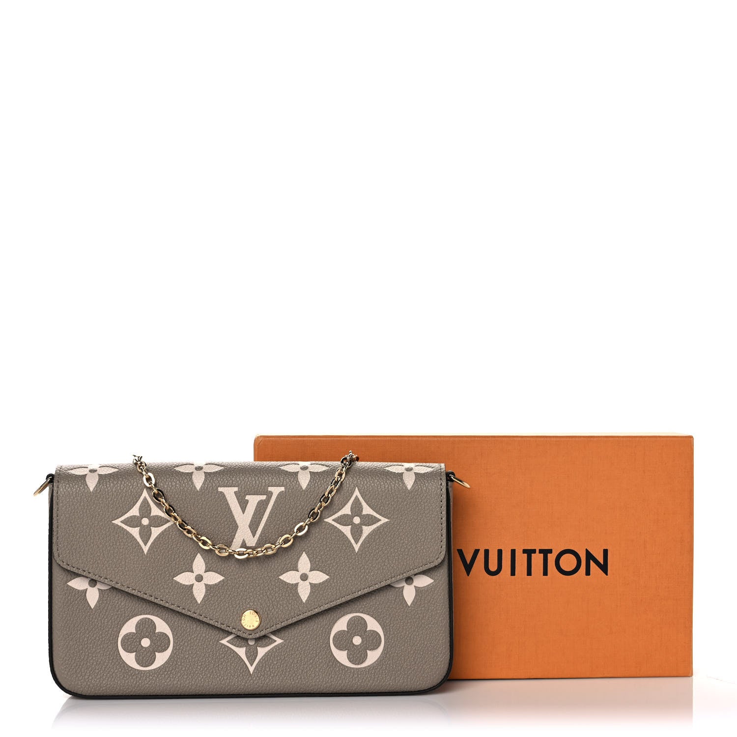 Louis Vuitton Empreinte Monogram Giant Felicie Pochette Tourterelle Creme 11 of 11