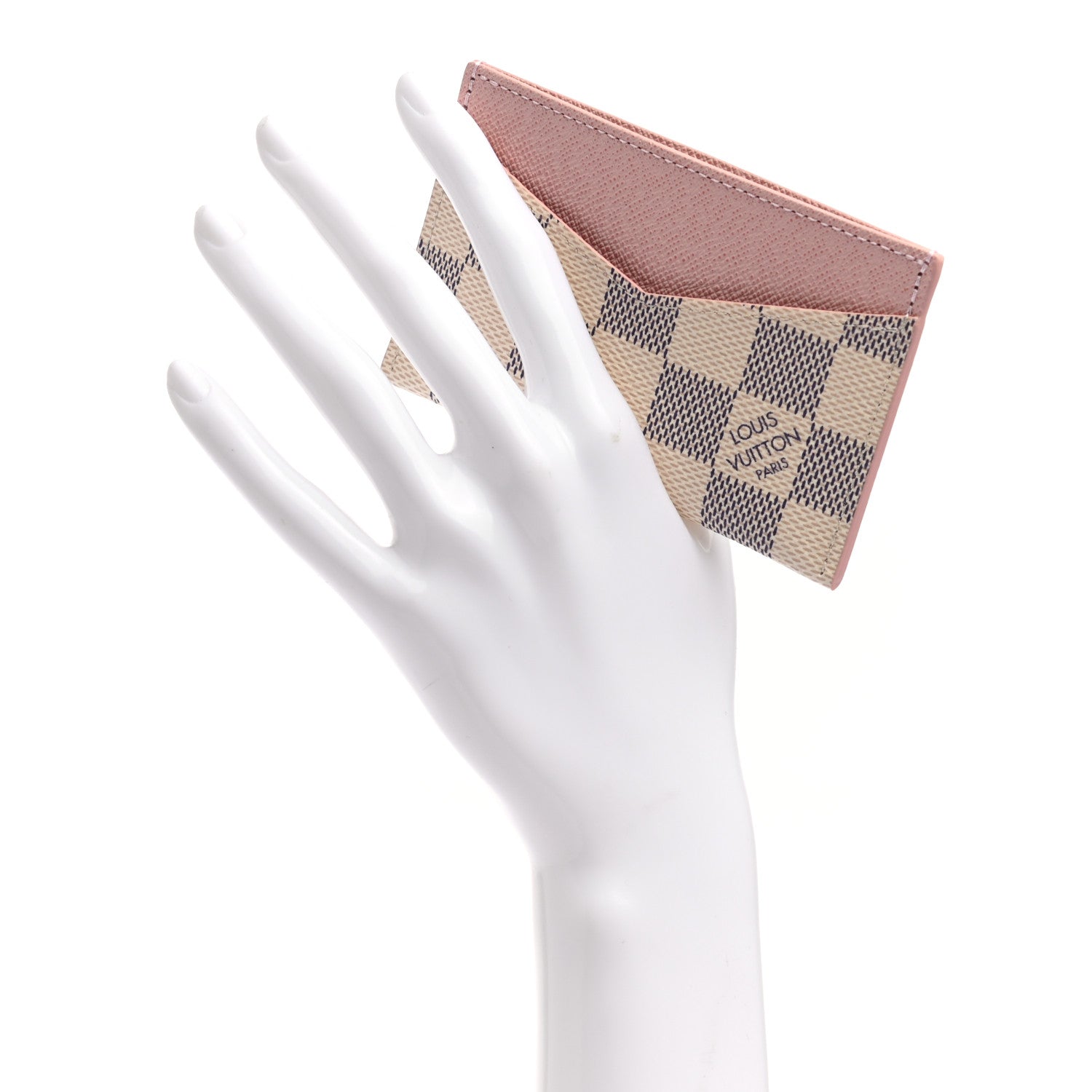 Louis Vuitton Damier Azur Daily Card Holder Rose Ballerine 2 of 6