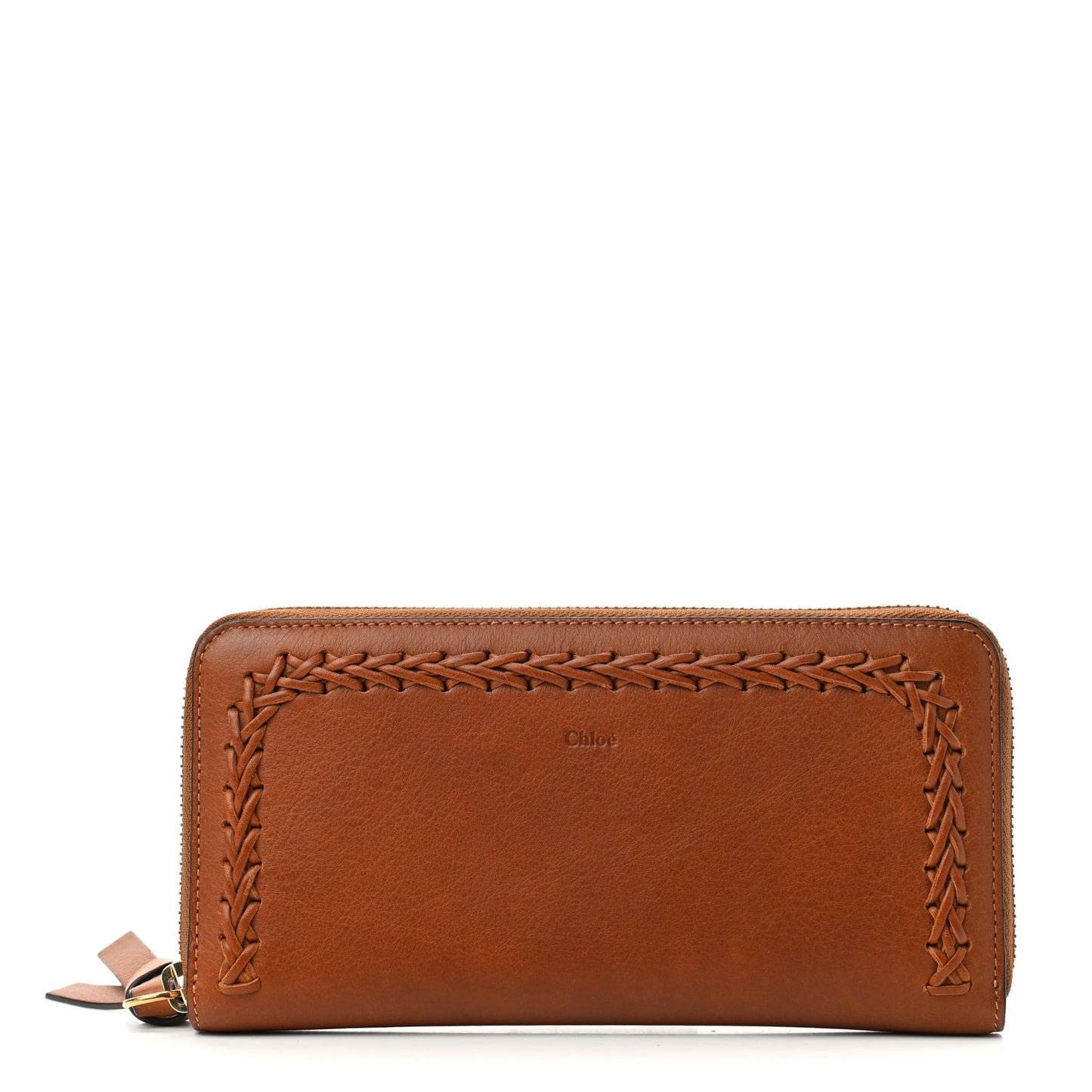 Calfskin Hudson Zip Around Wallet Caramel