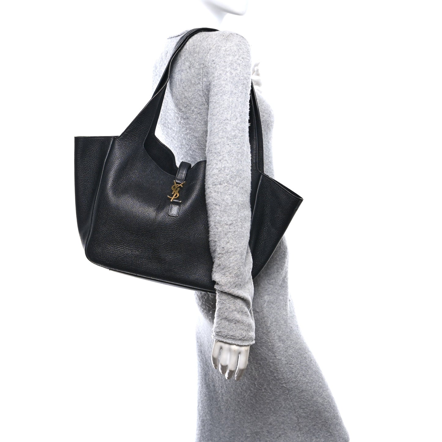 Grained Deerskin Bea Tote Black