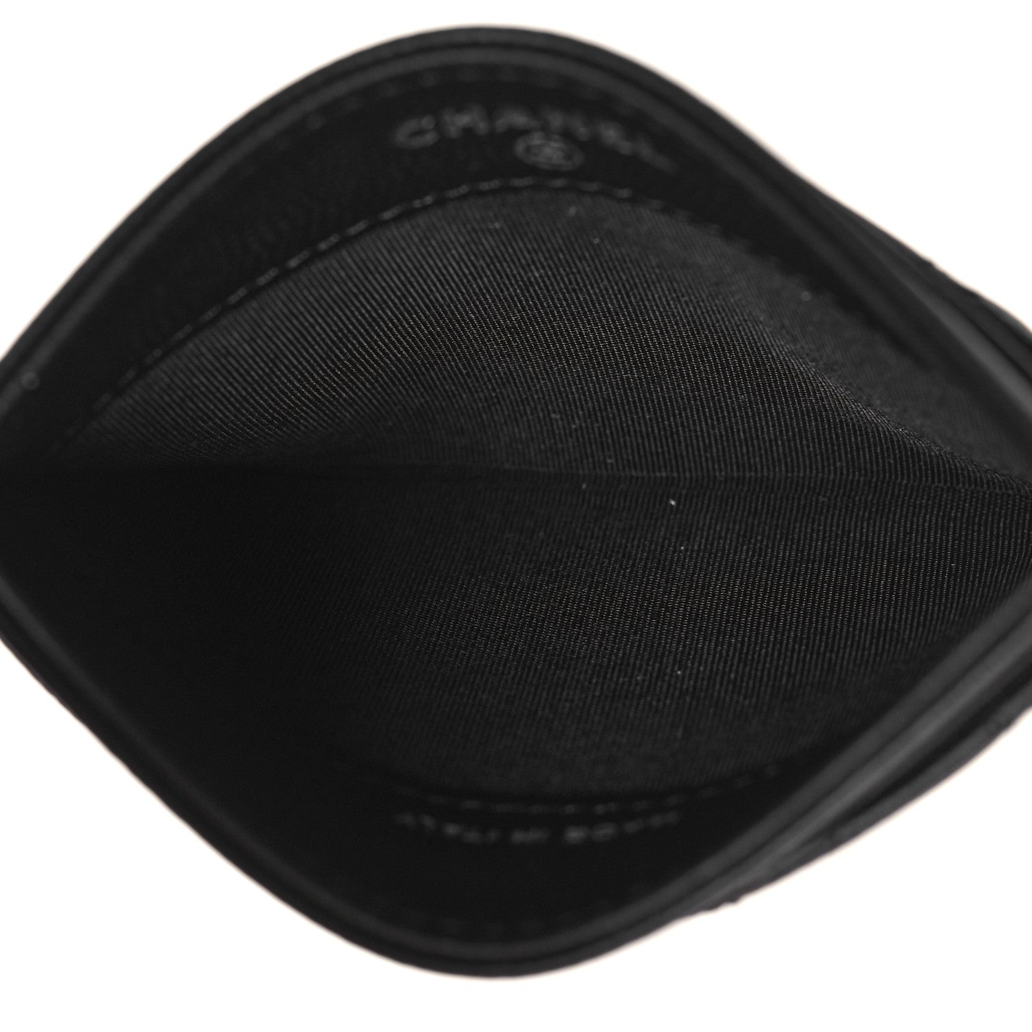 Chanel Caviar Camellia Embossed Card Holder Black 5 of 8