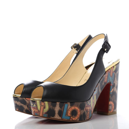 Christian Louboutin Nappa Patent Specchio Loubileo Dona Anna 120 Platform Wedges 40 Multicolor 3 of 9