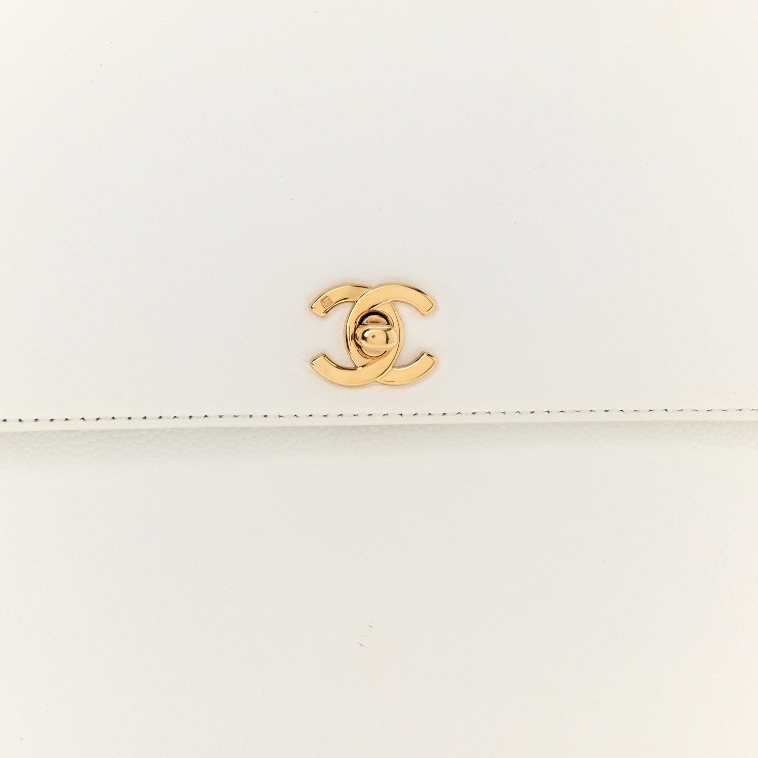 Chanel Caviar Jumbo Kelly Flap White 7 of 9