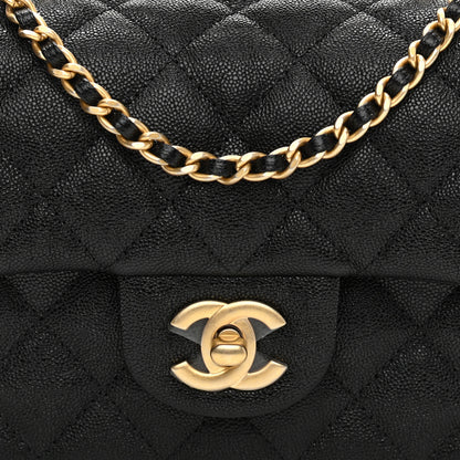 Chanel Caviar Quilted Mini Top Handle Rectangular Flap Black 5 of 7