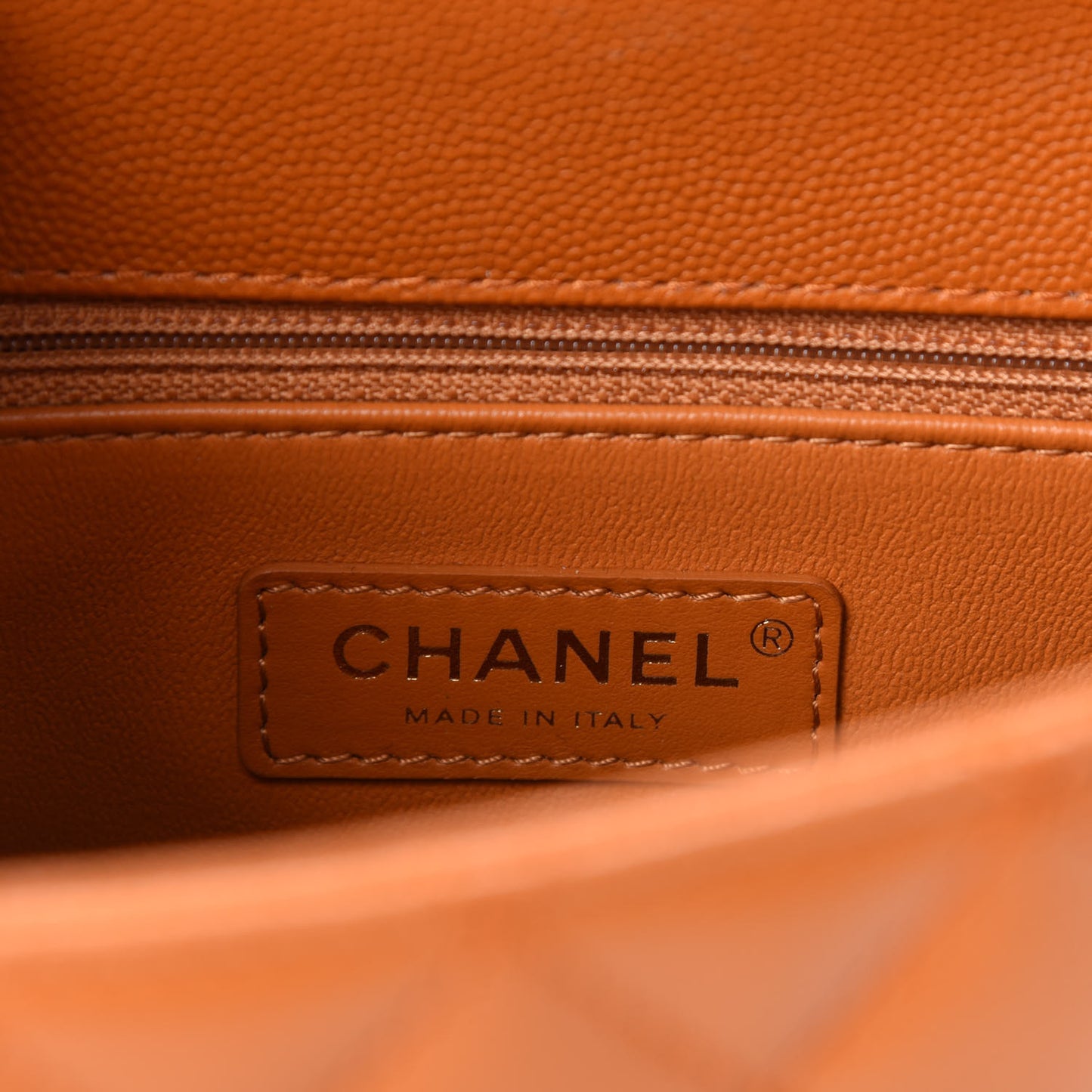 Caviar Quilted Mini Coco Handle Flap Light Brown