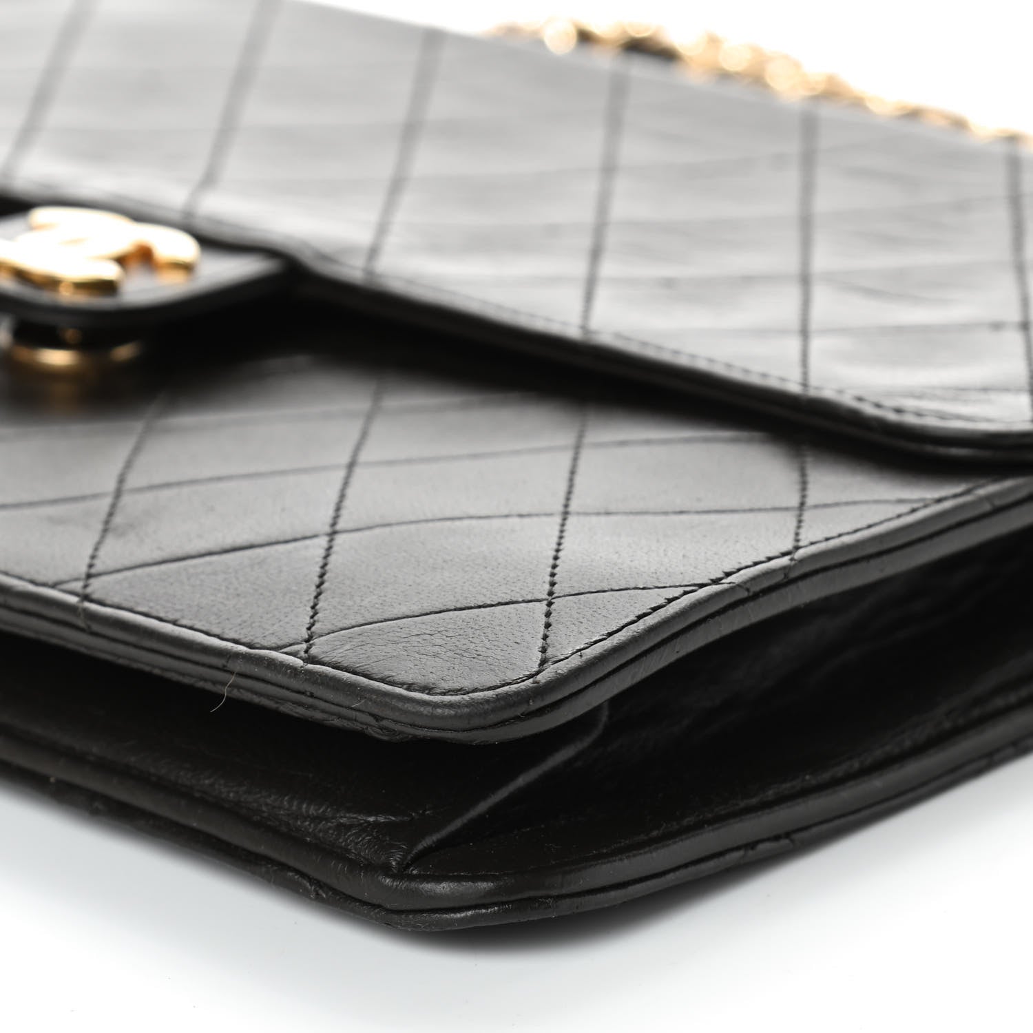 Chanel Lambskin Quilted Medium Single Flap Black 13 of 17