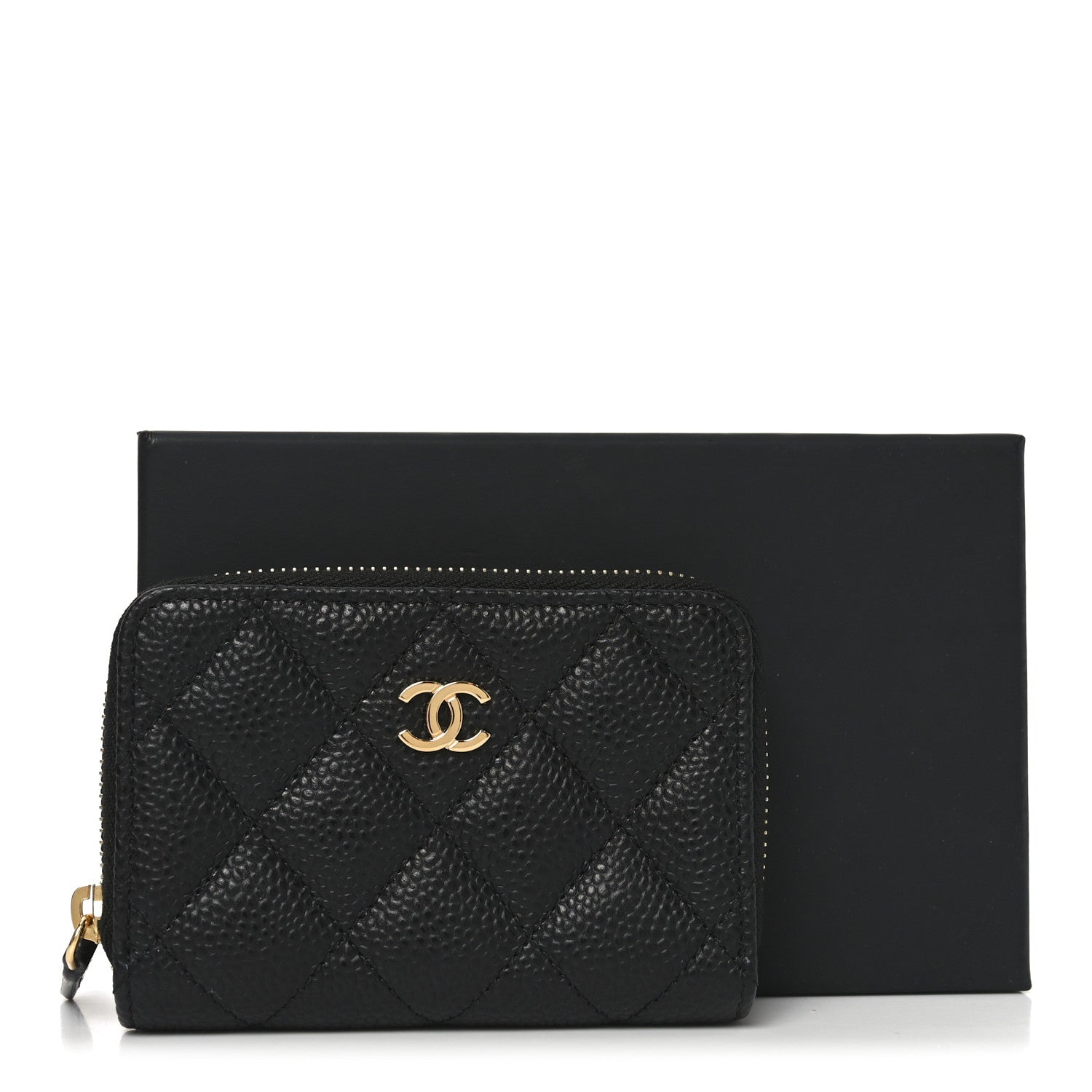 Chanel Caviar Quilted Zip Coin Purse Black 8 of 8