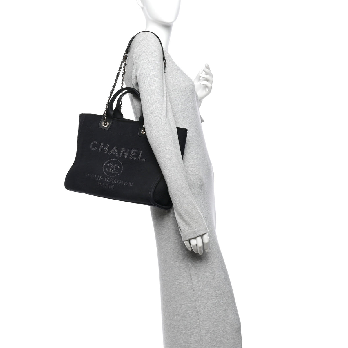 Mixed Fibers Small Deauville Tote Black
