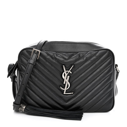 Saint Laurent Calfskin Matelasse Monogram Lou Camera Bag Black 1 of 9