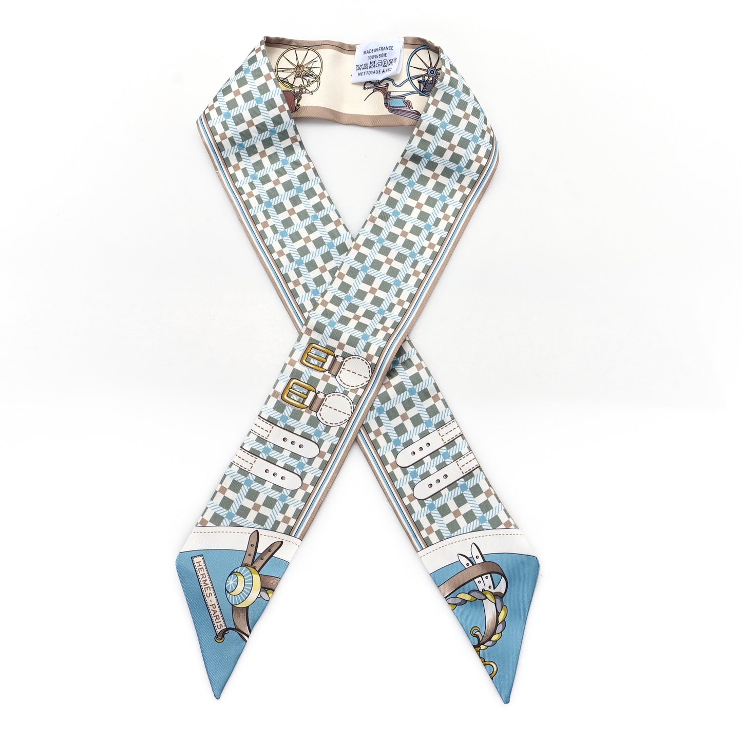 Silk Les Voitures Nouvelle Twilly Vert Amande Bleu Glacier