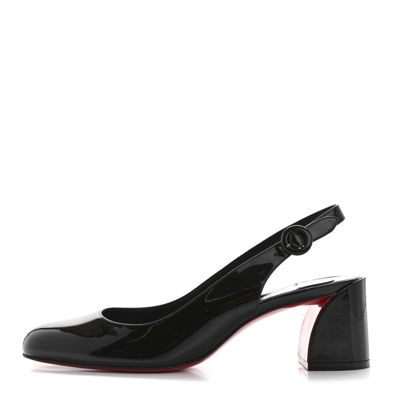 Christian Louboutin Patent So Jane Sling 55 Pump 38.5 Black 1 of 9