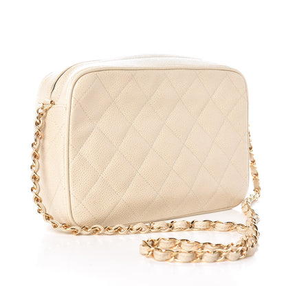 Chanel Caviar Quilted Camera Case Beige Clair 3 of 10