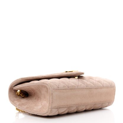 Saint Laurent Suede Mixed Matelasse Triquilt Small Monogram Envelope Satchel Rosy Sand 4 of 10