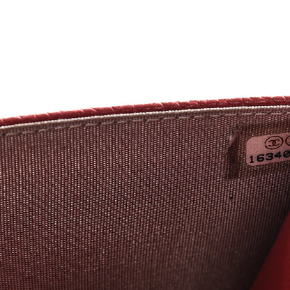Chanel Caviar Timeless CC Wallet On Chain WOC Red 8 of 11