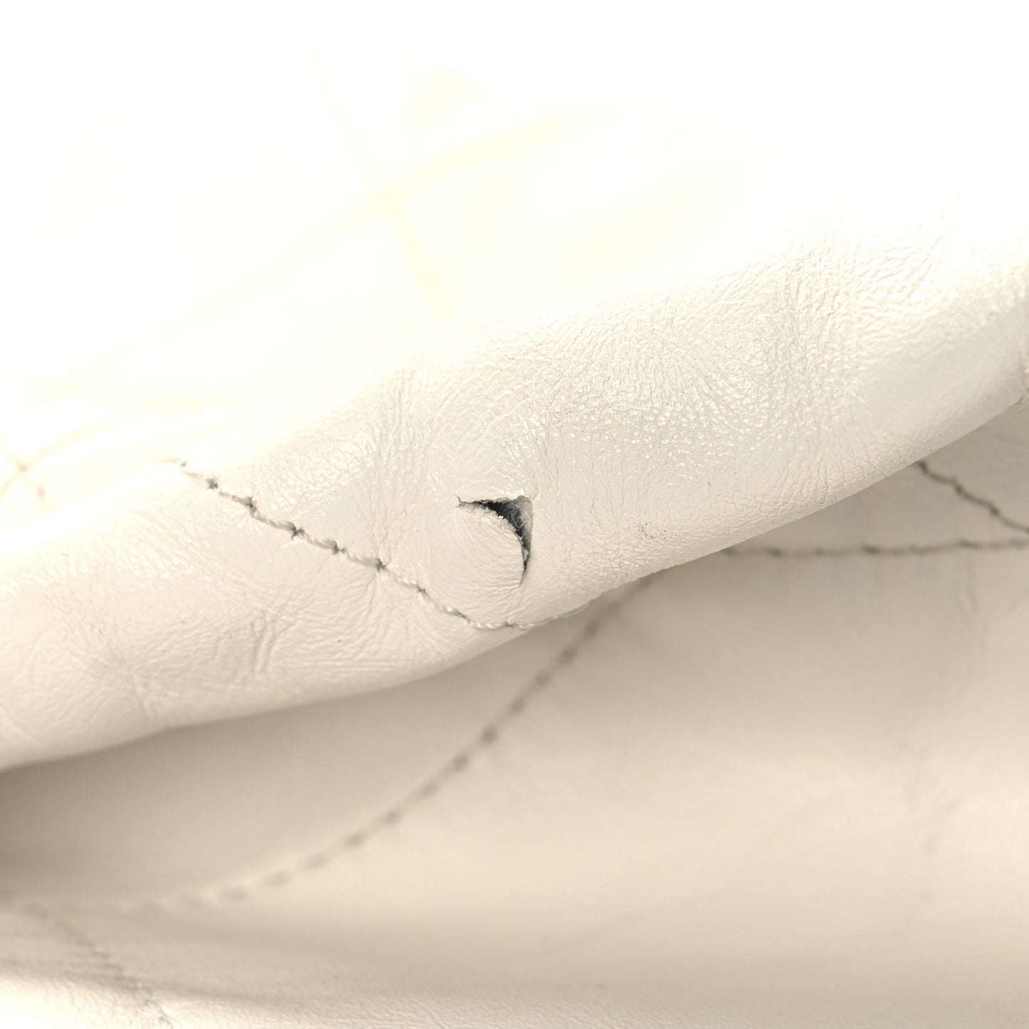 Shiny Calfskin Quilted Small Chanel 22 White