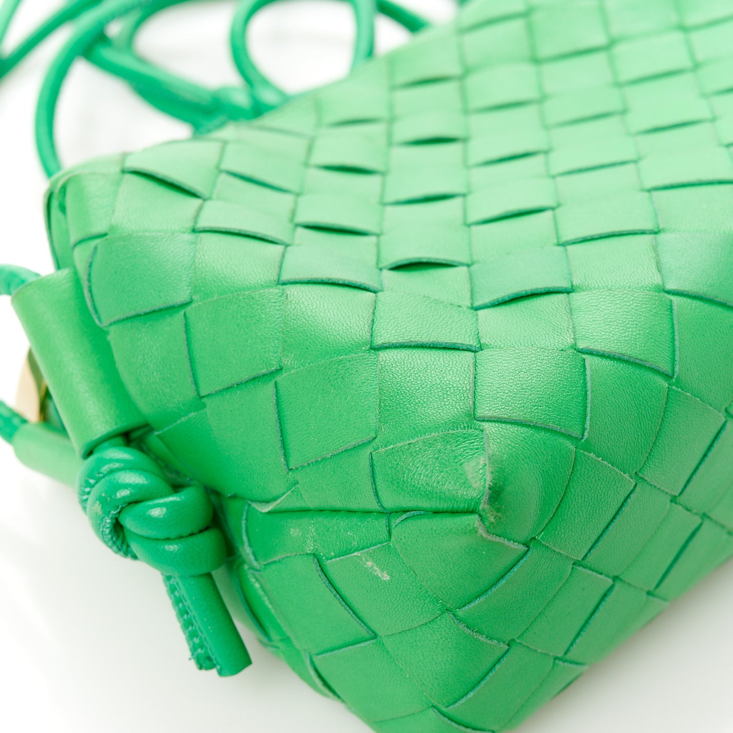 Nappa Intrecciato Mini Loop Camera Bag Parakeet