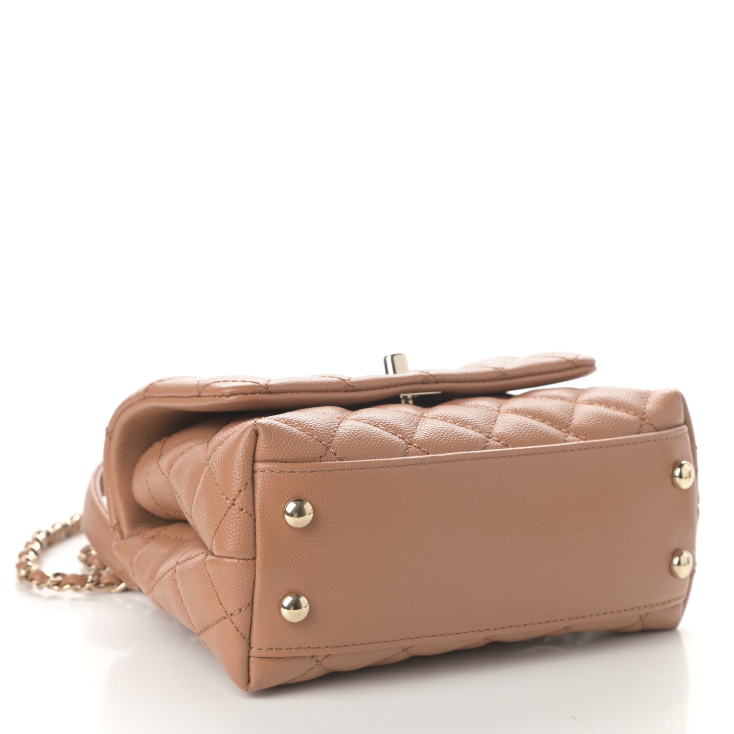 Chanel Caviar Quilted Extra Mini Coco Handle Flap Brown 4 of 10