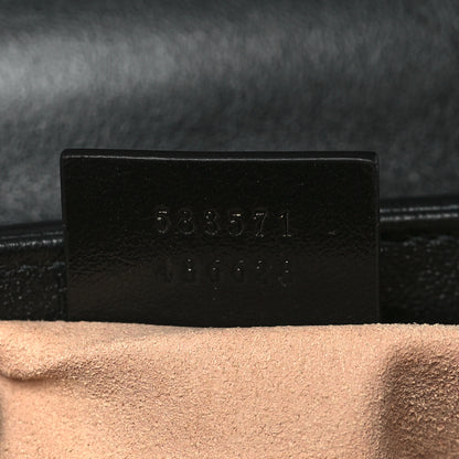 Gucci Monogram Azalea Calfskin Matelasse Diagonal Mini GG Marmont Top Handle Shoulder Bag Beige Ebony Black 6 of 6