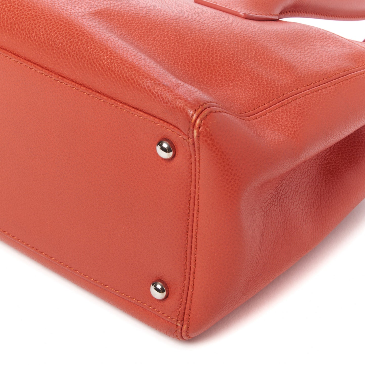Calfskin Small Cerf Executive Shopper Tote Red