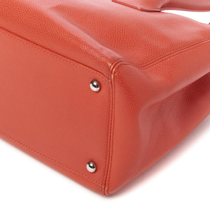 Chanel Calfskin Small Cerf Executive Shopper Tote Red 4 of 9