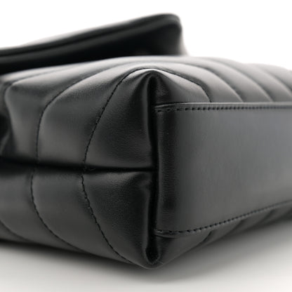 Saint Laurent Calfskin Y Quilted Monogram Toy Loulou Crossbody Bag Black 9 of 10