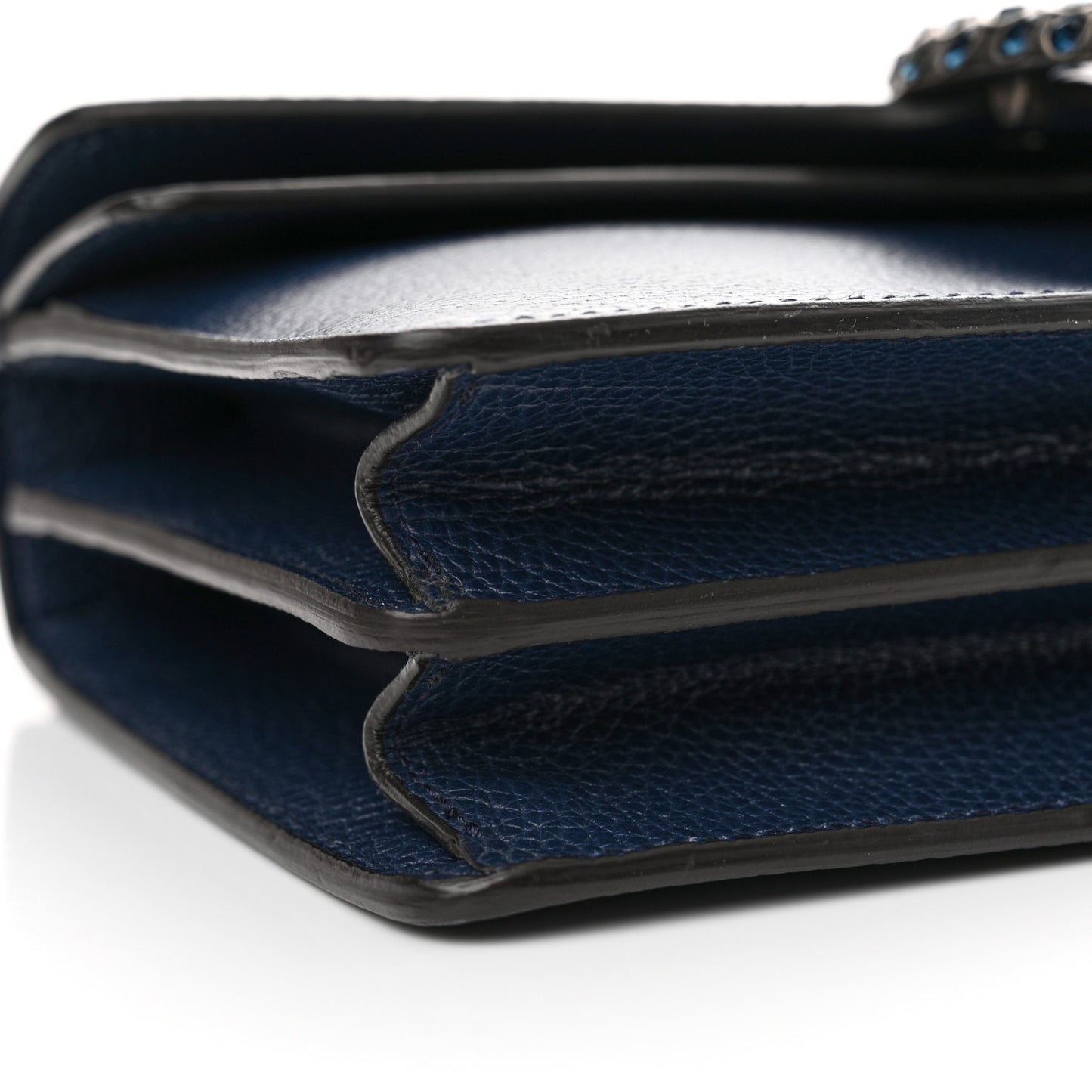 Dollar Calfskin Crystal Small Dionysus Shoulder Bag Blue Agata Montana Sapphire