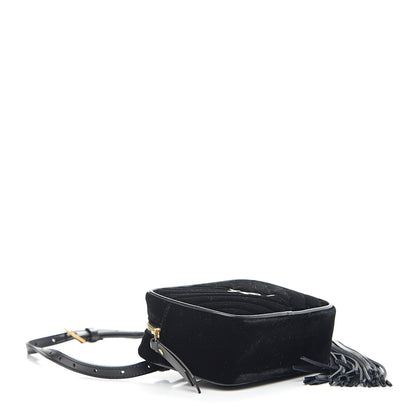 Saint Laurent Velour Matelasse Monogram Lou Belt Bag Black 3 of 8
