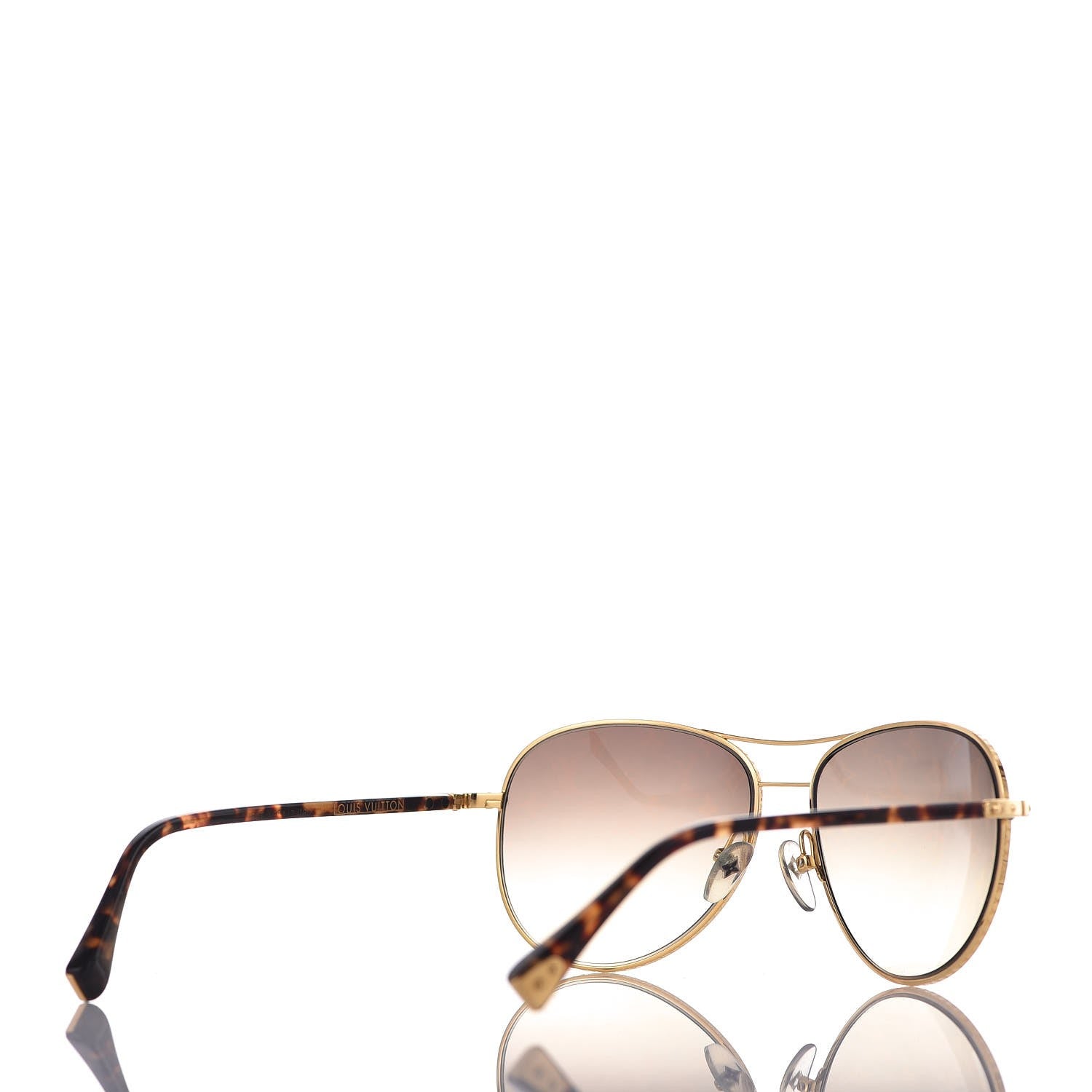 Louis Vuitton Conspiration Pilote Sunglasses Z0164U Gold 4 of 8
