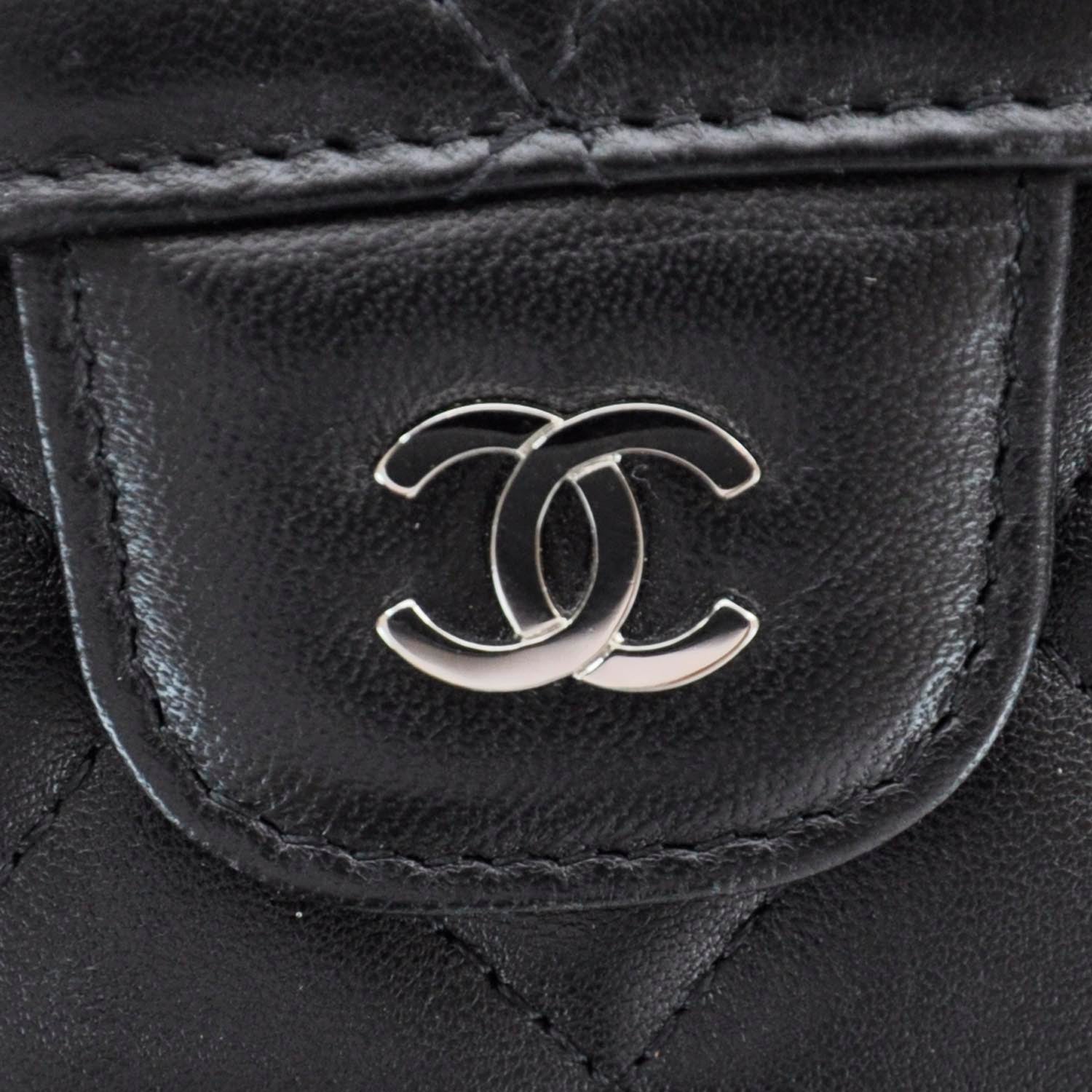Chanel Lambskin Large Flap Wallet Black 5 of 9