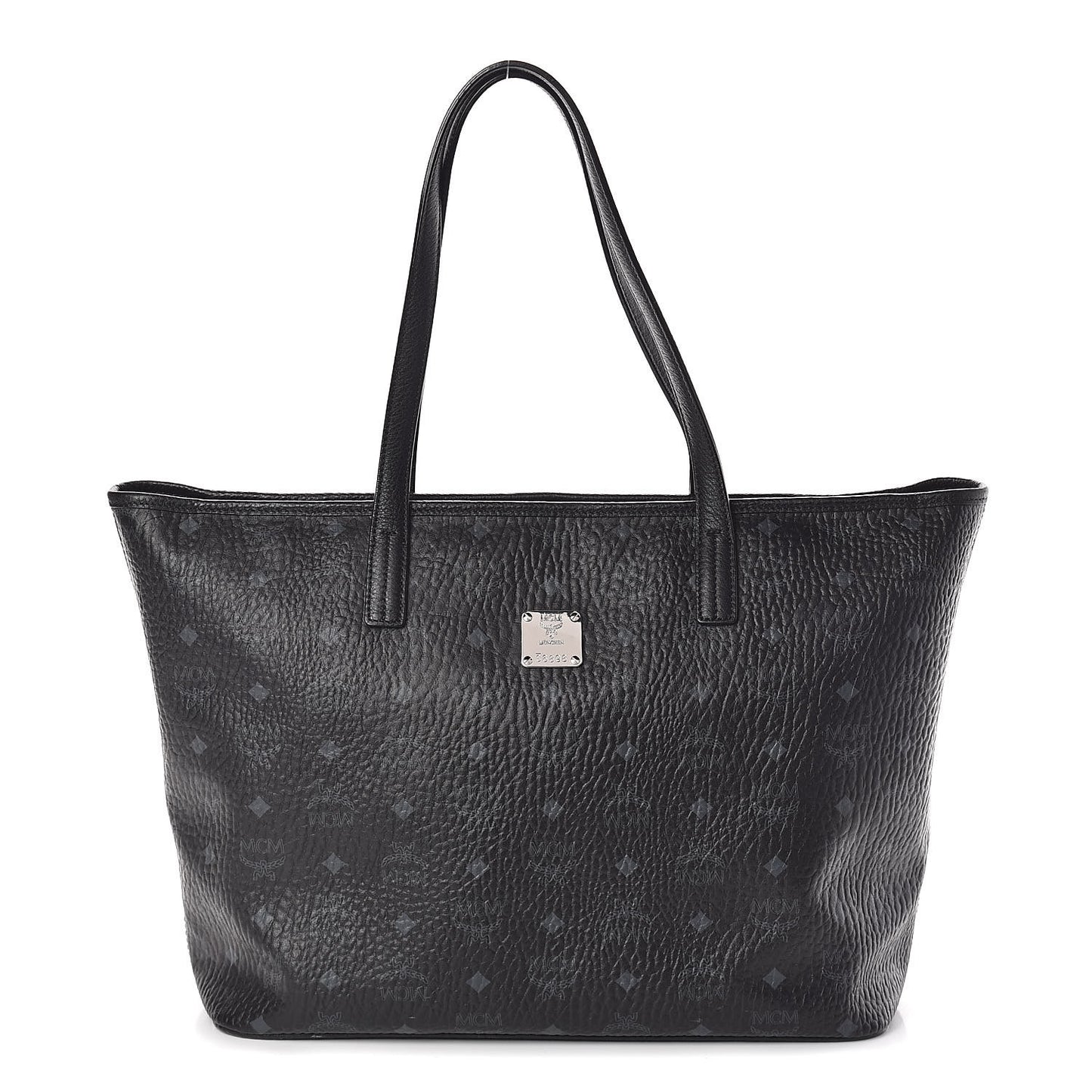 Visetos Medium Anya Zip Top Shopper Tote Black