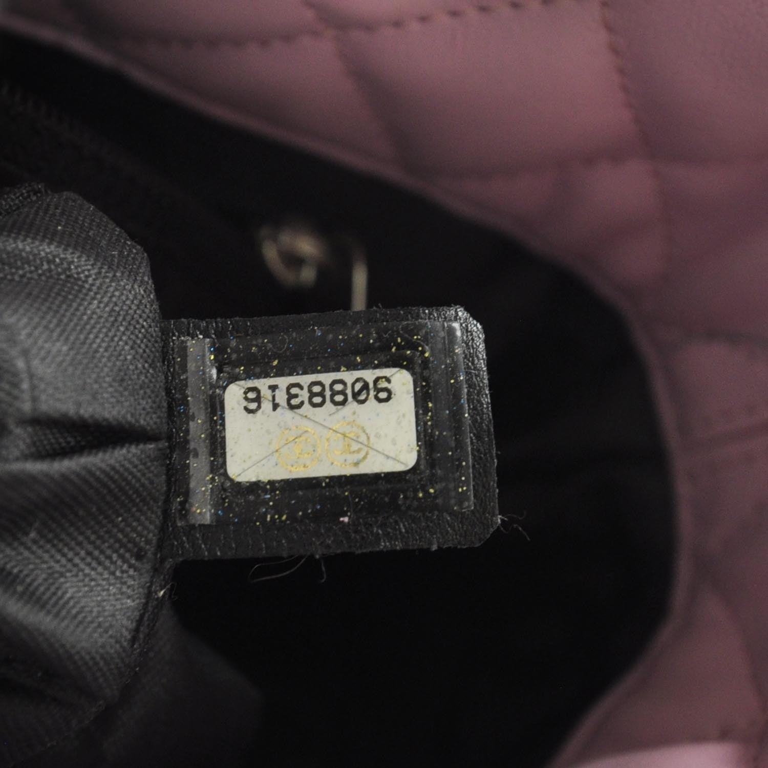 Chanel Calfskin Quilted Small Cambon Tote Pink Black 10 of 10