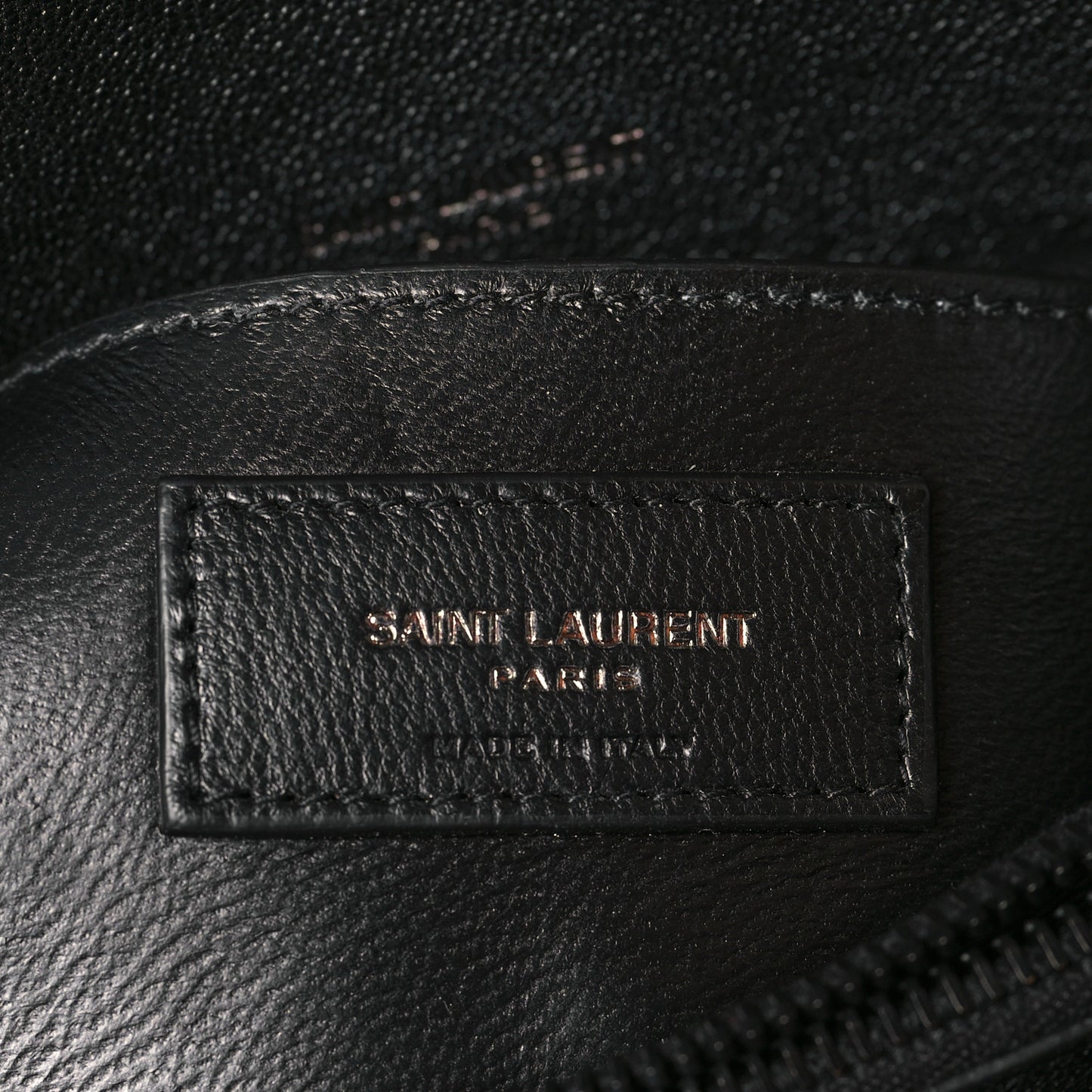 Sheepskin Matelasse Chevron Monogram Monochrome Medium College Bag Black