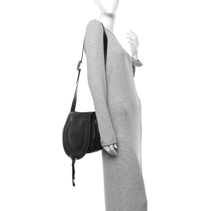Chloe Calfskin Medium Marcie Round Crossbody Bag Black 2 of 10