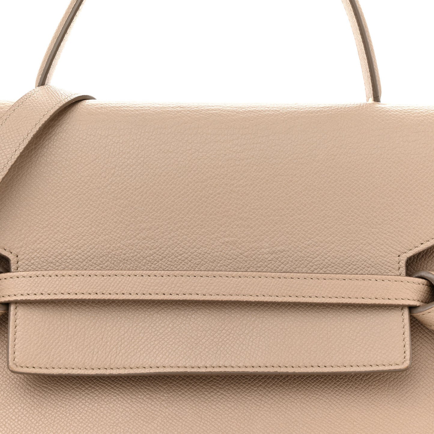 Grained Calfskin Mini Belt Bag Light Taupe