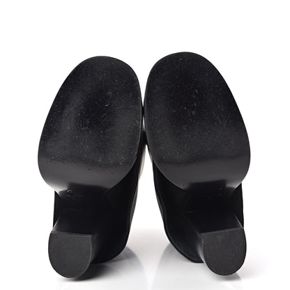Chanel Calfskin CC Cap Toe Fold Over Boots 36.5 Black 7 of 11