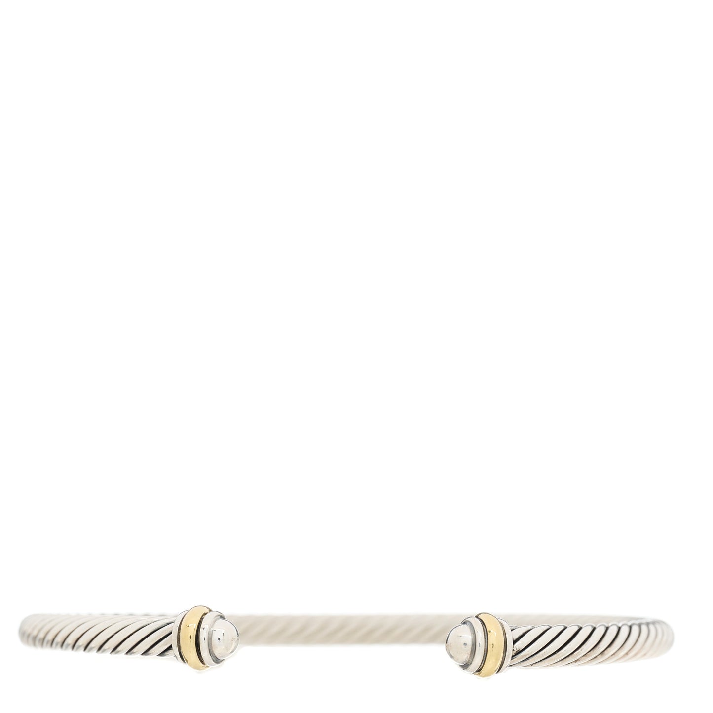 Sterling Silver 18K Yellow Gold 4mm Cable Classics Bracelet