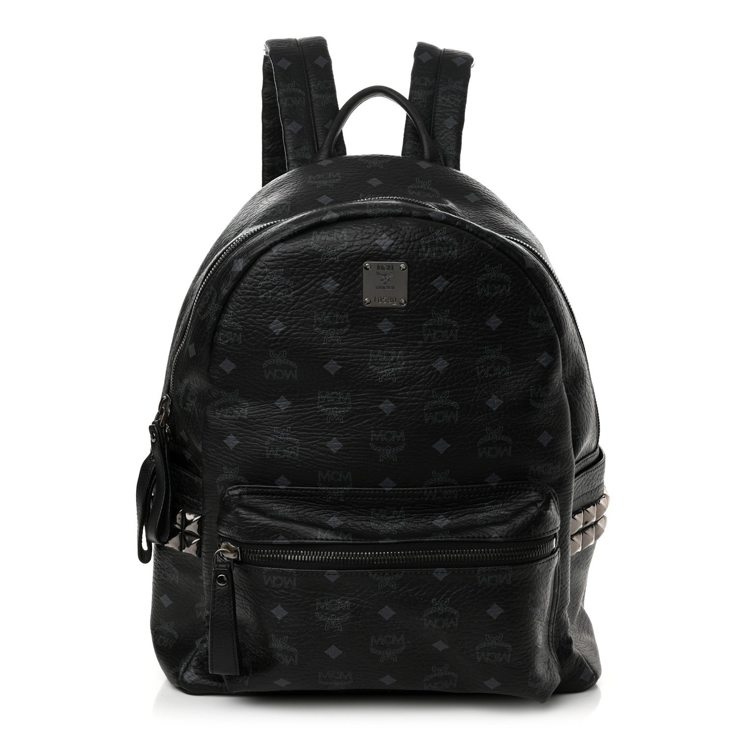 MCM Visetos Large Side Studs Stark Backpack Black 1 of 10