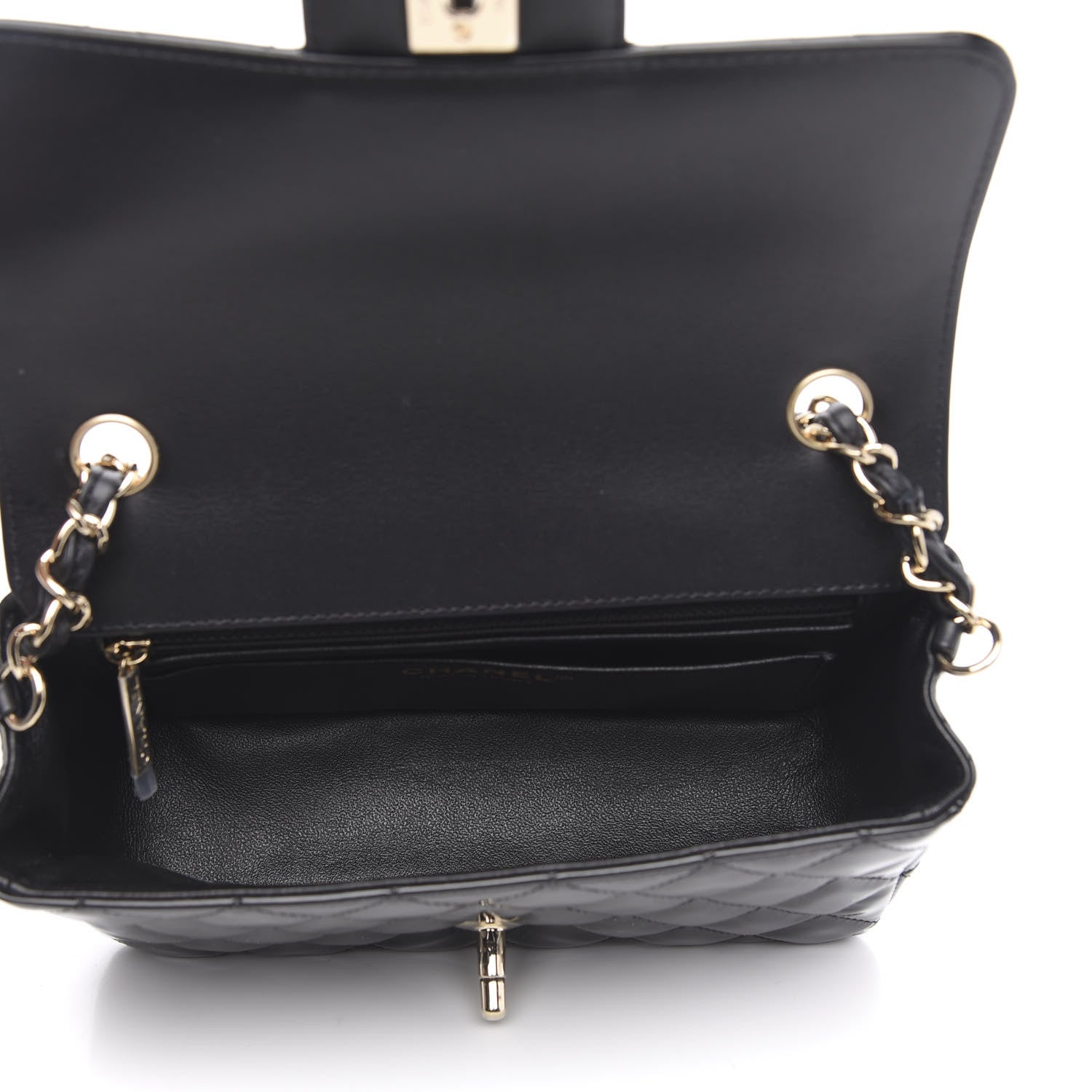 Chanel Patent Calfskin Quilted Mini Rectangular Flap Black 6 of 11