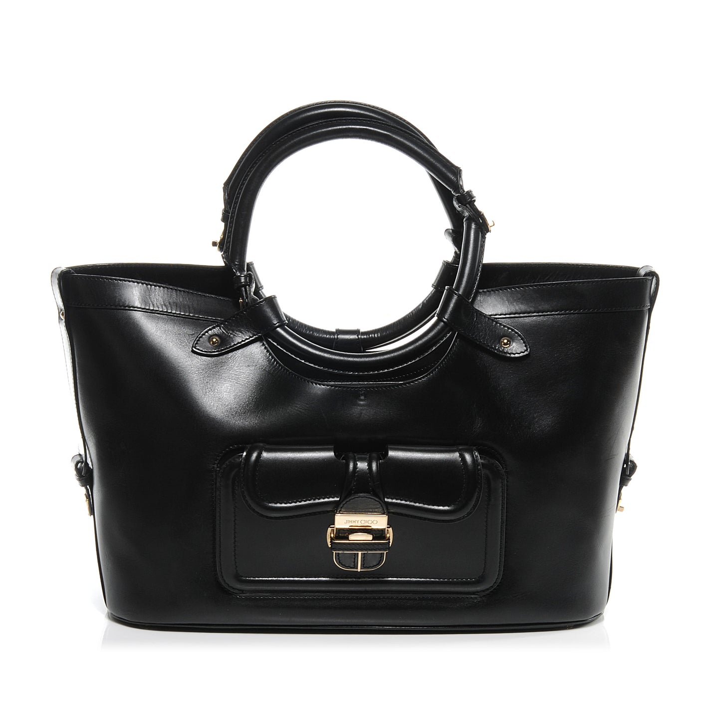 Leather Tahula Tote Black