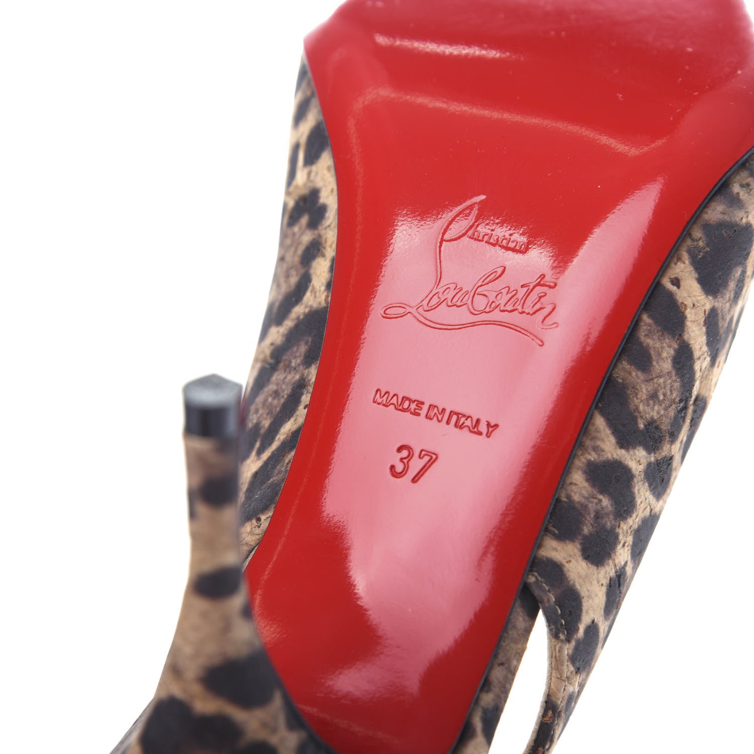 Christian Louboutin Cork Rio Clare Sling 80 Pumps 37 Brown 9 of 10