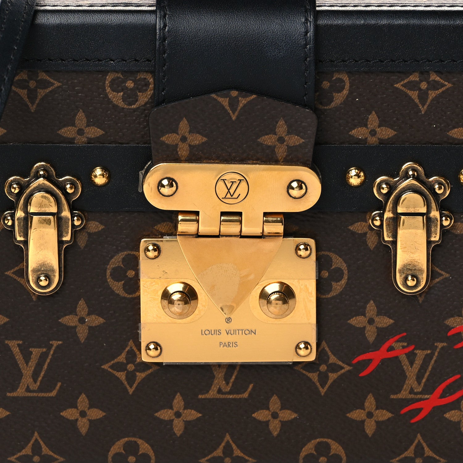 Louis Vuitton Monogram Petite Malle Black 7 of 9