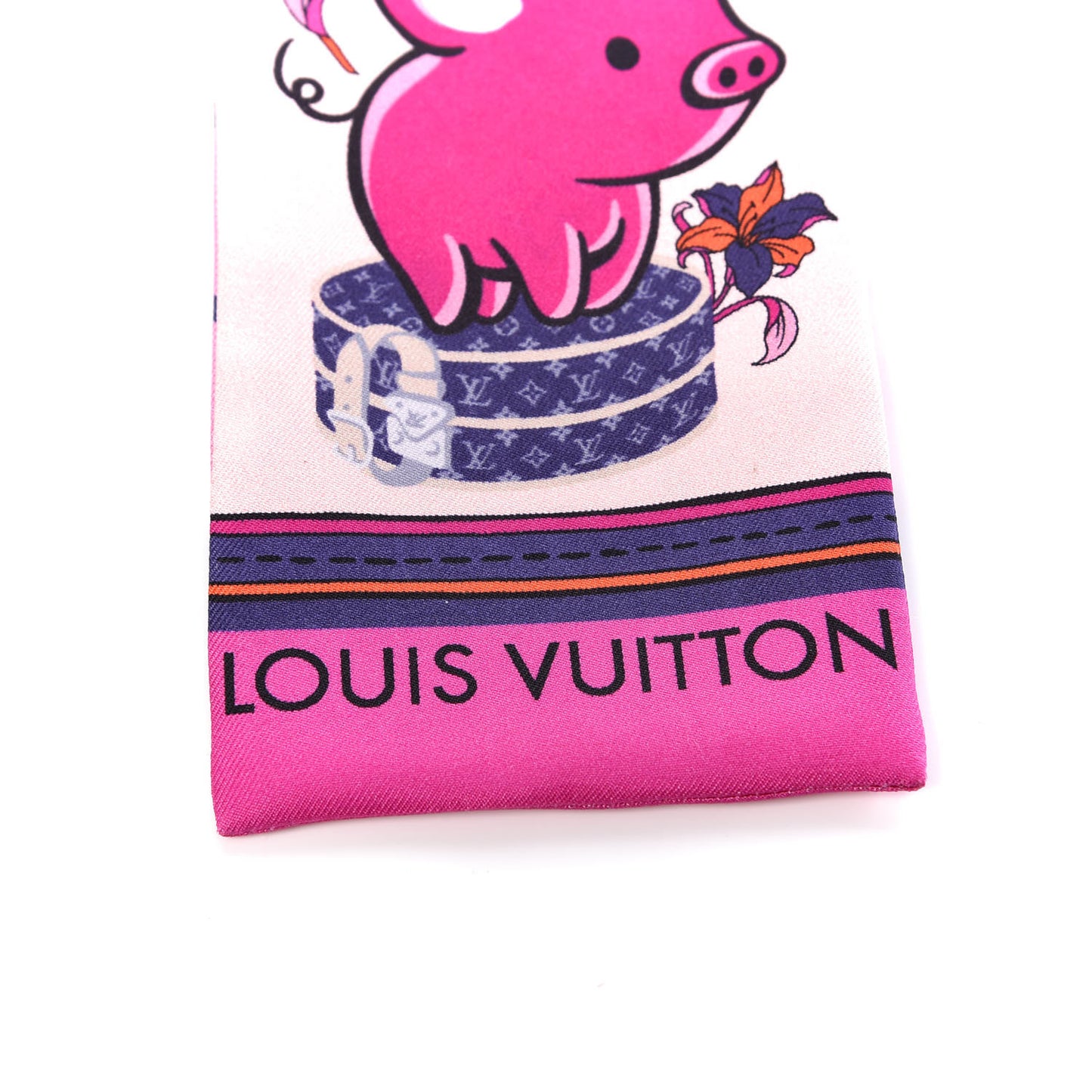 Silk Monogram Superstition Bandeau Rose