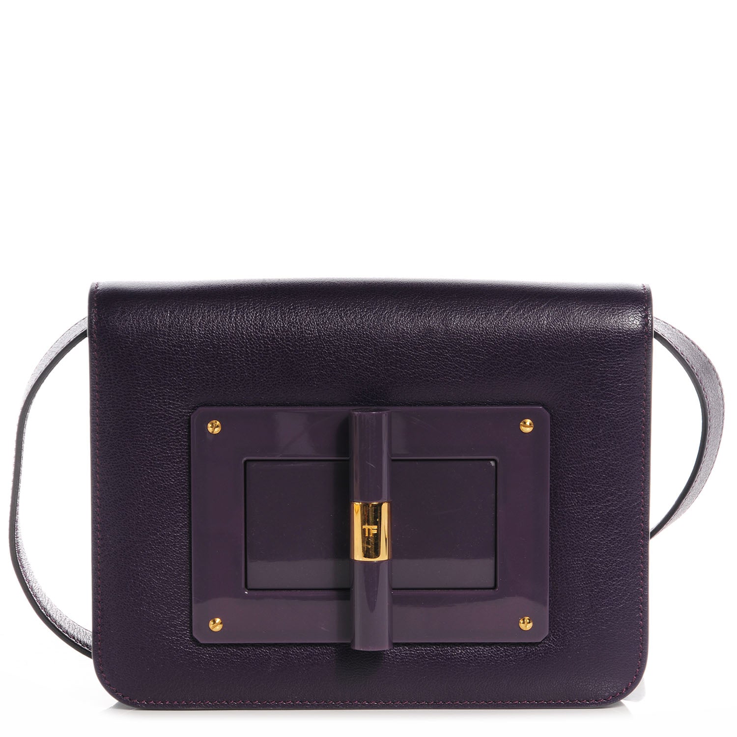 Tom Ford Calfskin Natalia Medium Bag Purple 1 of 9