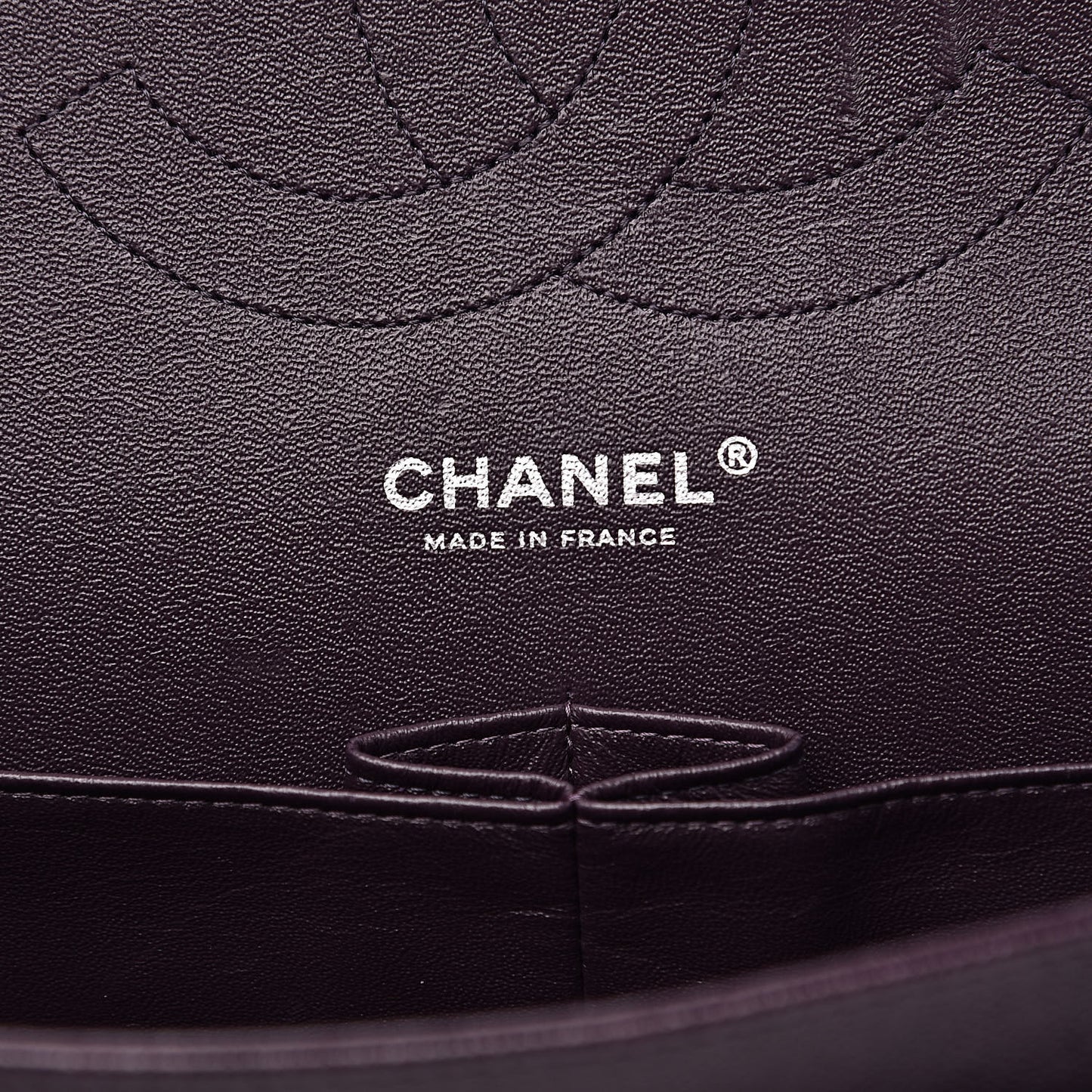 Caviar Quilted Jumbo Double Flap Dark Purple