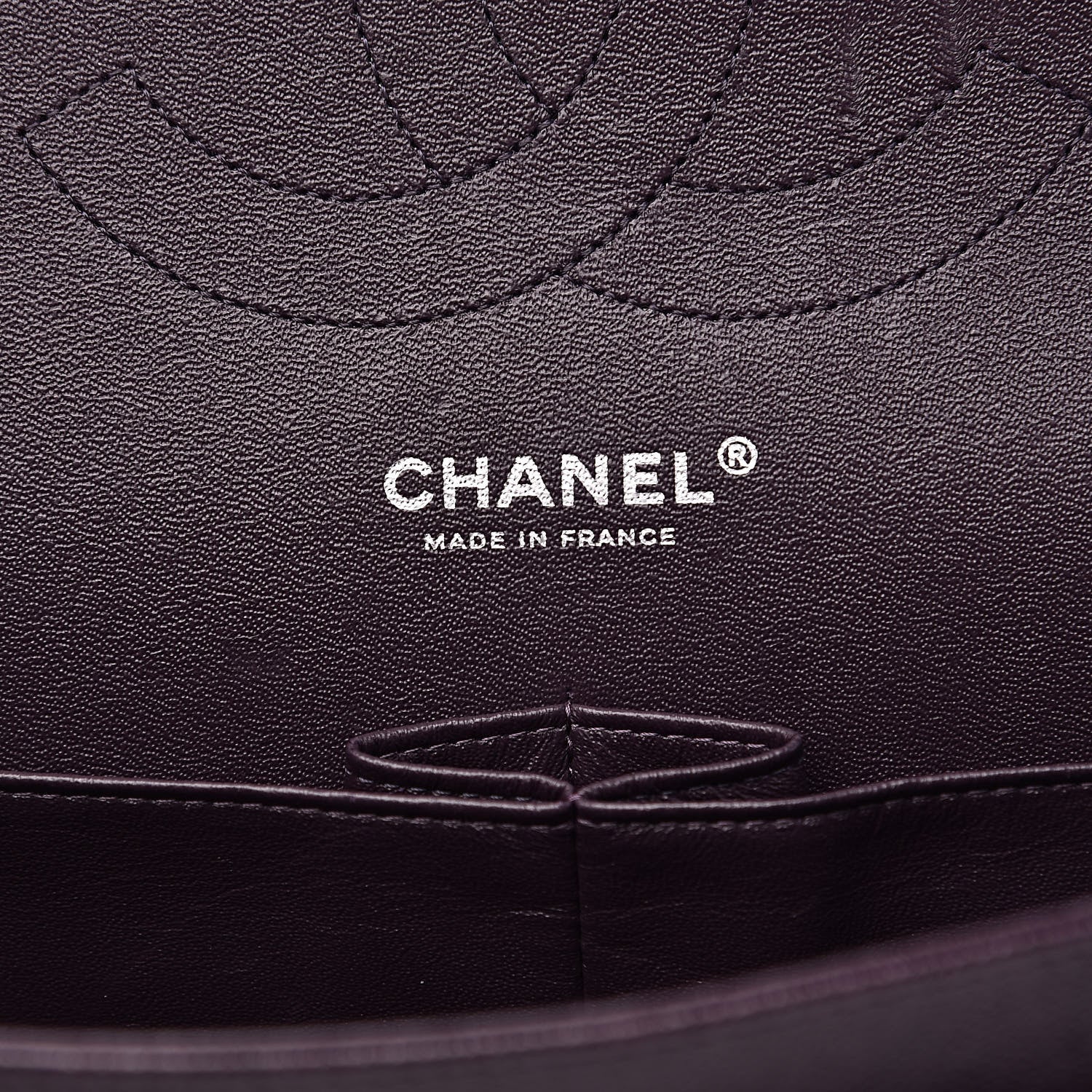 Chanel Caviar Quilted Jumbo Double Flap Dark Purple 6 of 17