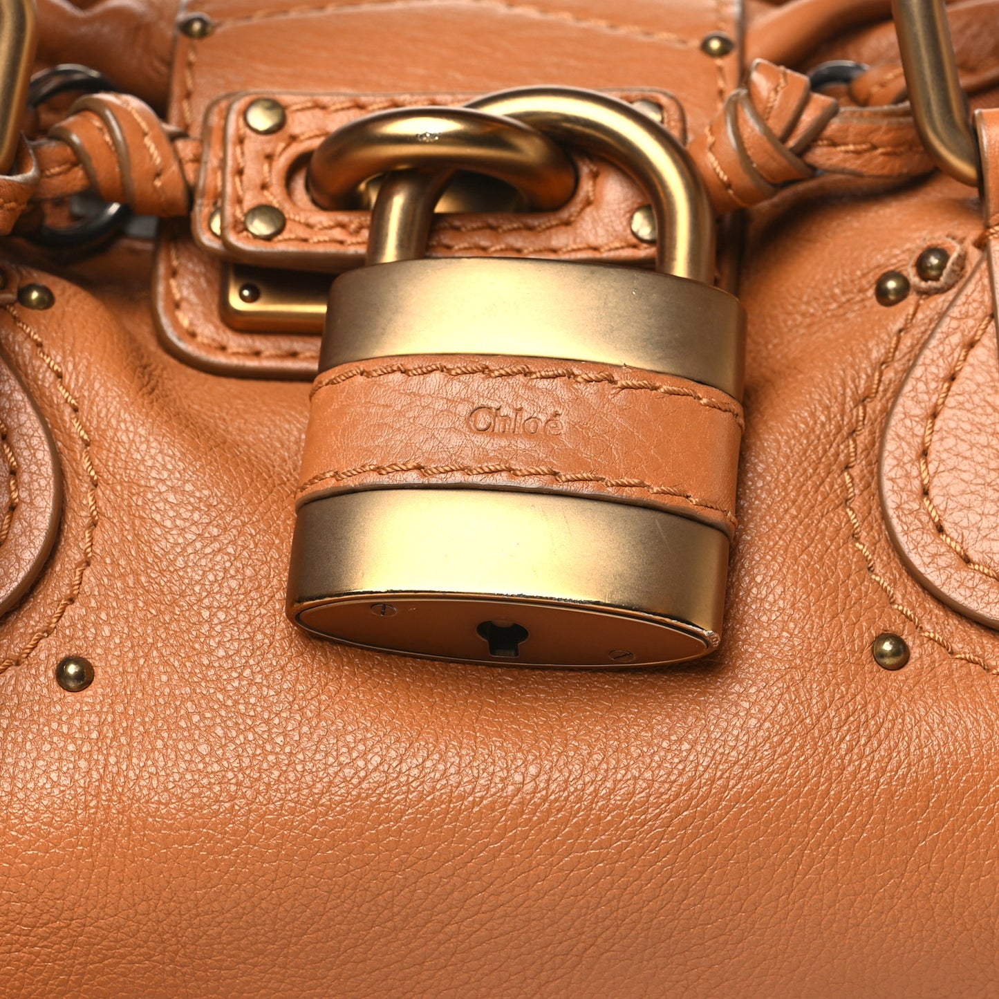 Calfskin Medium Paddington Satchel Tan