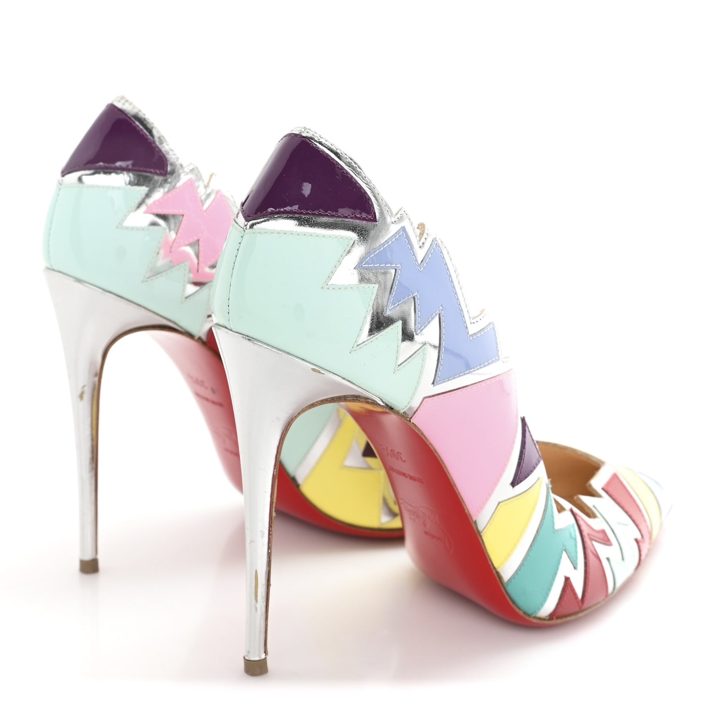 Metallic Shiny Nappa Patent Explorete 100 Pumps 39.5 Lavender Multicolor