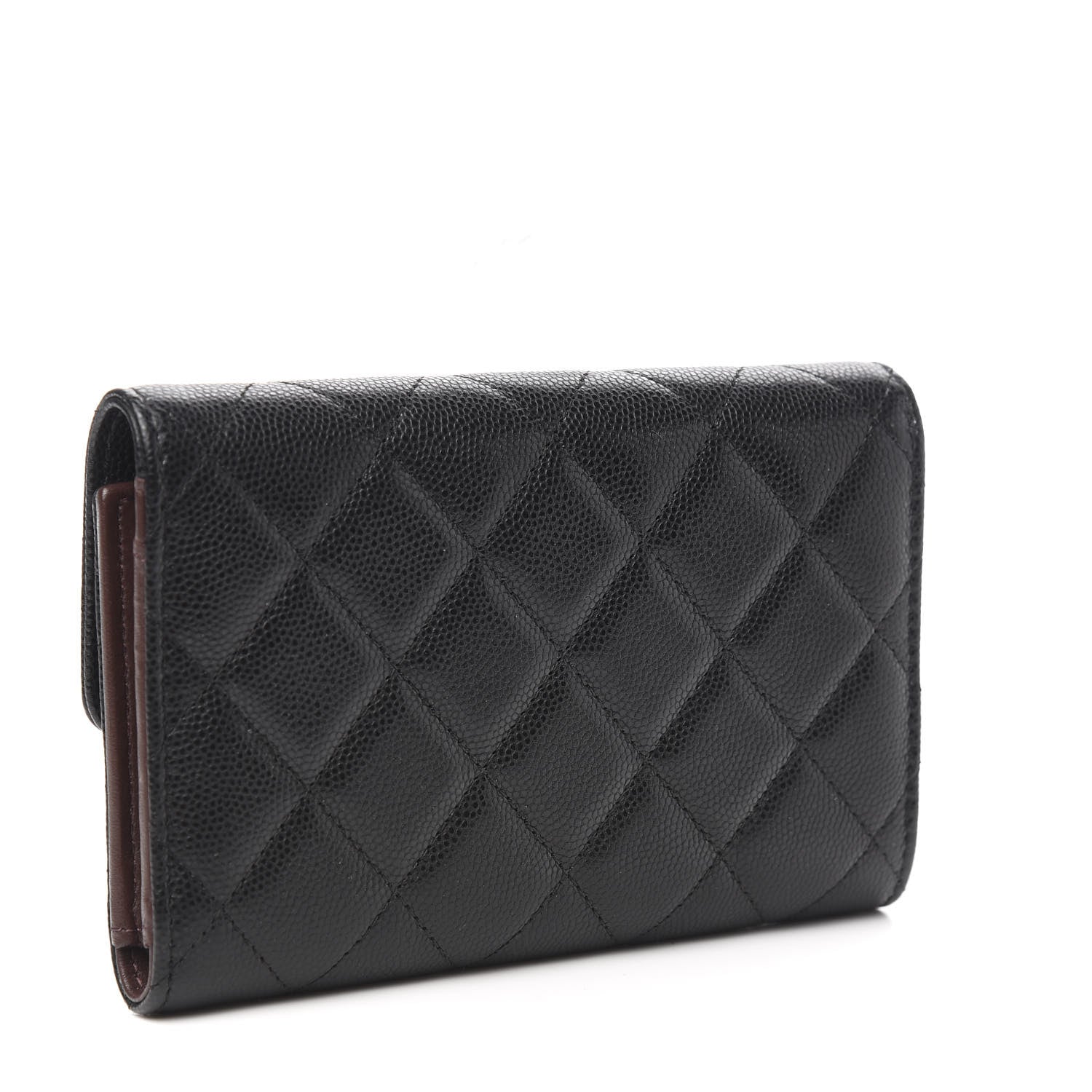 Chanel Caviar Quilted Medium Flap Wallet Black 2 of 6