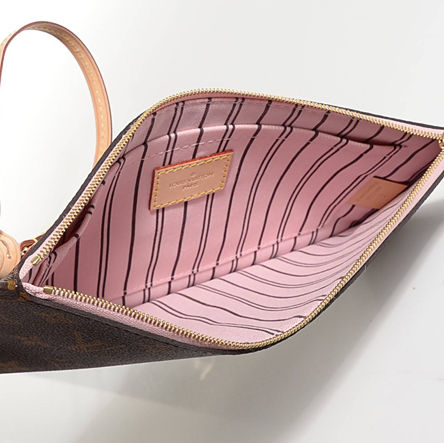 Louis Vuitton Monogram Neverfull MM GM Pochette Rose Ballerine 5 of 8