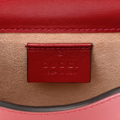 Gucci Boarded Plutone Calfskin Mini Horsebit 1955 Crossbody Bag New Cherry Red 6 of 12